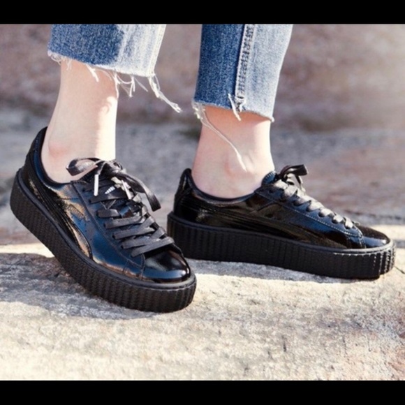 Black patent leather puma FENTY creepers - Picture 2 of 2